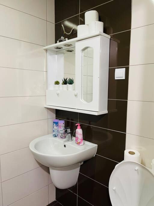 New Modern Rooftop Apartment-Free Private Parking سكوبجي المظهر الخارجي الصورة